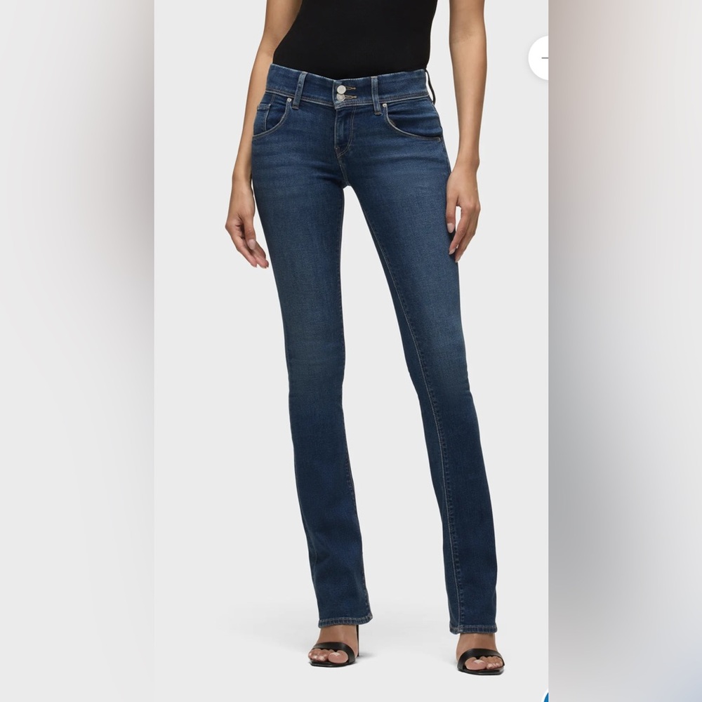 Hudson Jeans Women's Straight Leg Jeans in Dark Blue Wash
